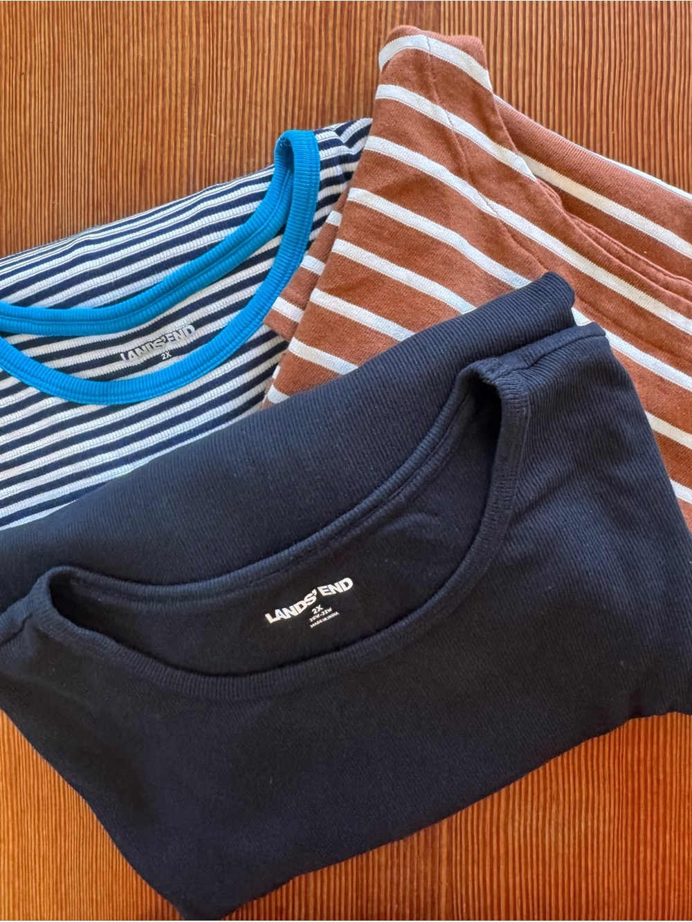Lands' End Women’s Cotton Tees - Bundle of 3